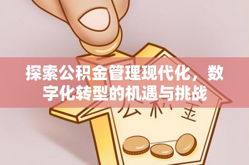 鄢陵探索公积金管理现代化，数字化转型的机遇与挑战