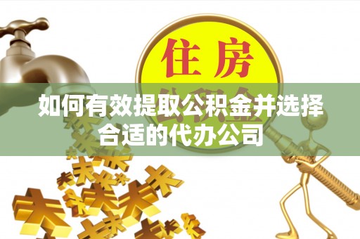 鄢陵如何有效提取公积金并选择合适的代办公司